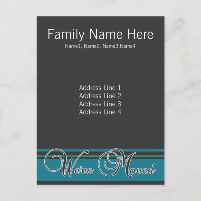 We've Moved - Change of Address Postcard (Front)