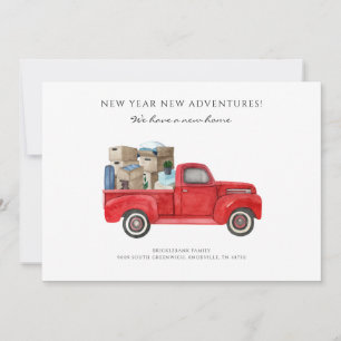 We've Moved Change of Address Red Truck Moving