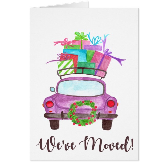We've Moved Christmas Car (Front)