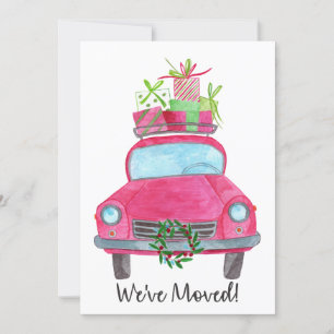 We've Moved Christmas Car Invitation