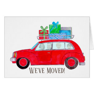 We've Moved Christmas customisable photo card