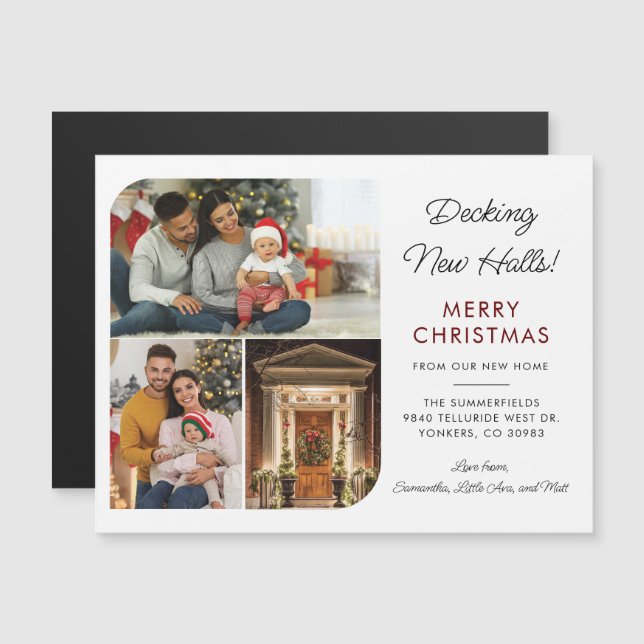 We've Moved Christmas Family Photos Keepsake (Front/Back)