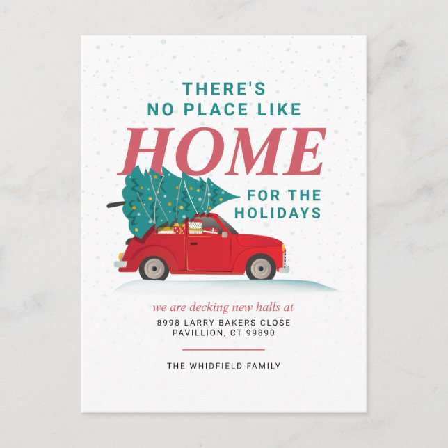 We've Moved Christmas Holiday Moving Announcement (Front)