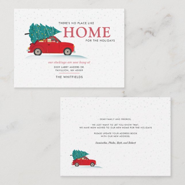 We've Moved Christmas Holiday Moving Card (Front/Back)