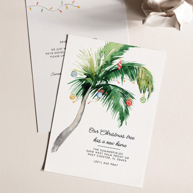 We've Moved Christmas Holiday Moving Palm Tree Announcement (Creator Uploaded)