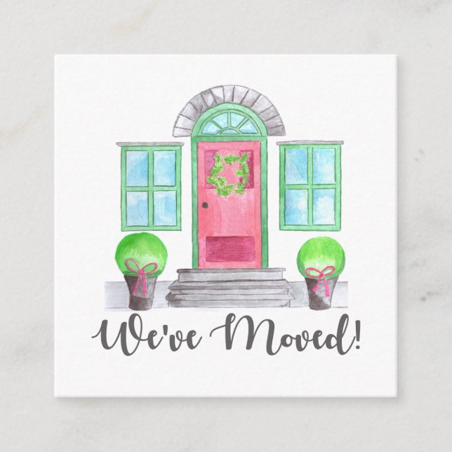 We've Moved! Christmas home Enclosure Card (Front)