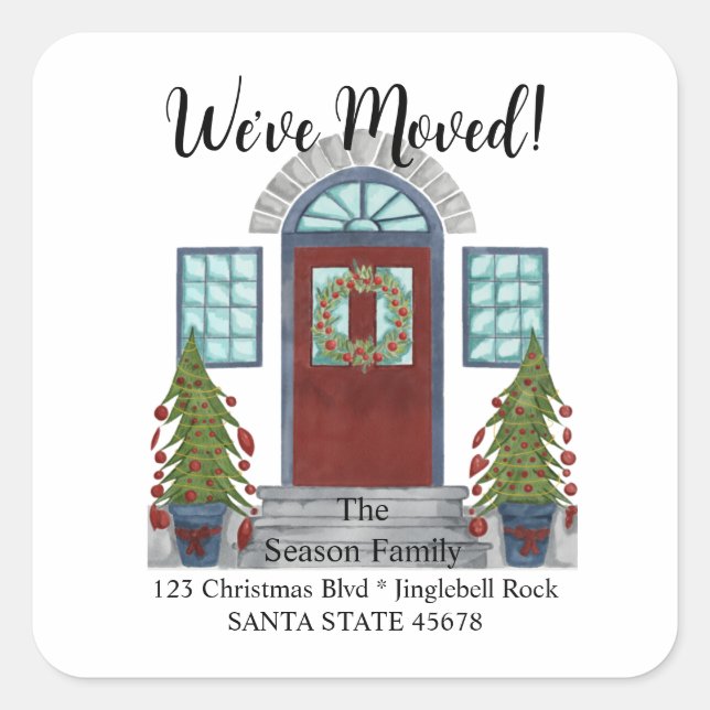We've Moved! Christmas home  Envelope seal (Front)