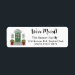 We've Moved! Christmas home Label<br><div class="desc">Handpainted Christmas House We've Moved! After all the work and stress, tell them you have a new address! There is no better ( and easier!) way to spread the news than adding a special address label to your mail. There are many different labels available, so pick the design and wording...</div>