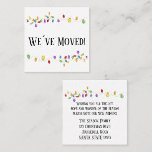 We've Moved  Christmas Tree Lights Enclosure Card