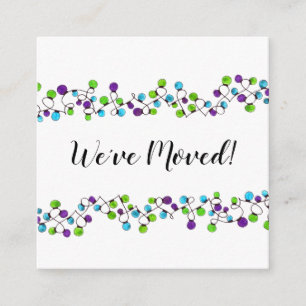 We've Moved  Christmas Tree Lights Enclosure Card