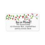 We've Moved  Christmas Tree Lights Label<br><div class="desc">Handpainted Watercolor Gingerbread House. After all the work and stress, tell them you have a new address! There is no better ( and easier!) way to spread the news than adding a special address label to your mail. There are many different labels available, so pick the design and wording you...</div>