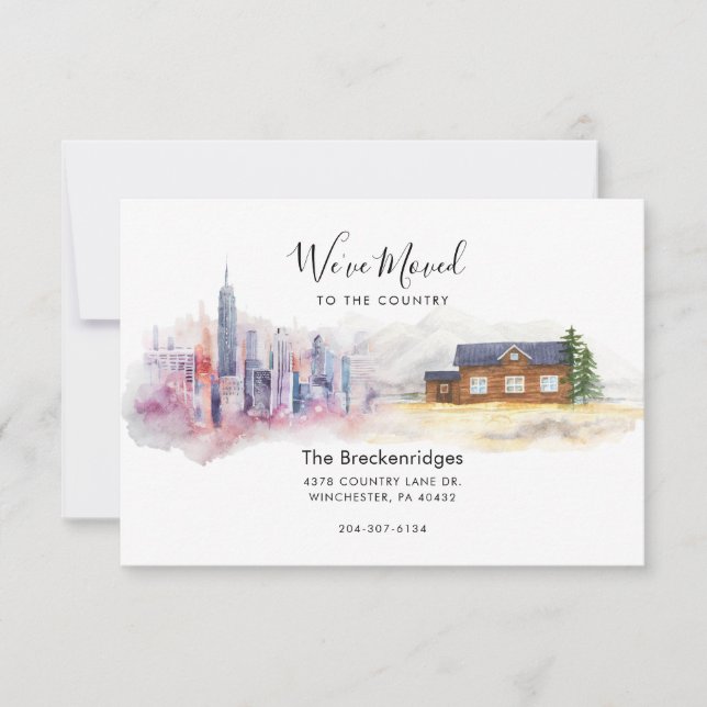 We've Moved City to Country Moving Announcement (Front)