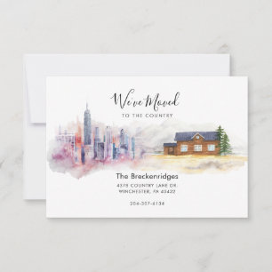 We've Moved City to Country Moving Announcement