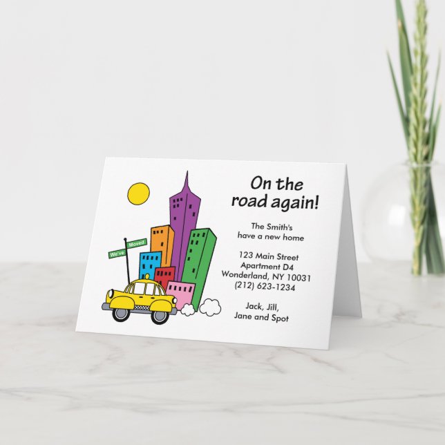 We've Moved Cityscape Card - Horizontal (Front)