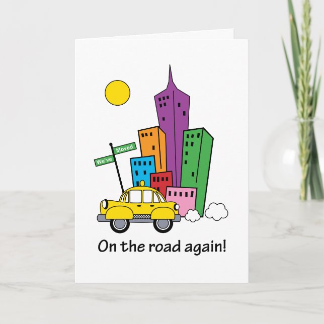 We've Moved Cityscape Card - Vertical (Front)