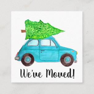 We've Moved Classic Christmas Car Enclosure Card