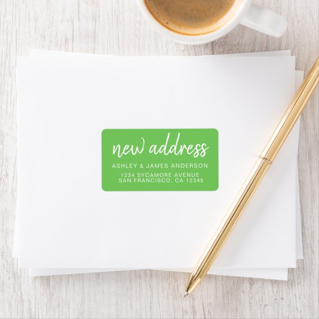 We've Moved Classic Green New Address Label (Insitu)