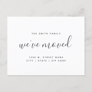 We've Moved Come Visit Modern Change of Address Announcement Postcard