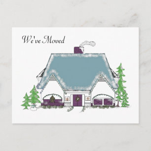 We've Moved Cosy House Design Announcement Postcard