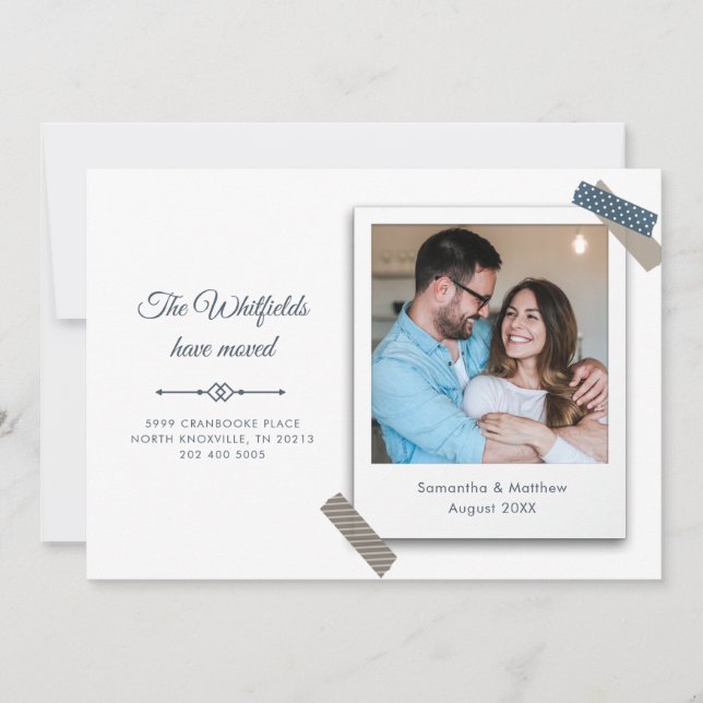 We've Moved Couples Photo Moving Announcement (Front)