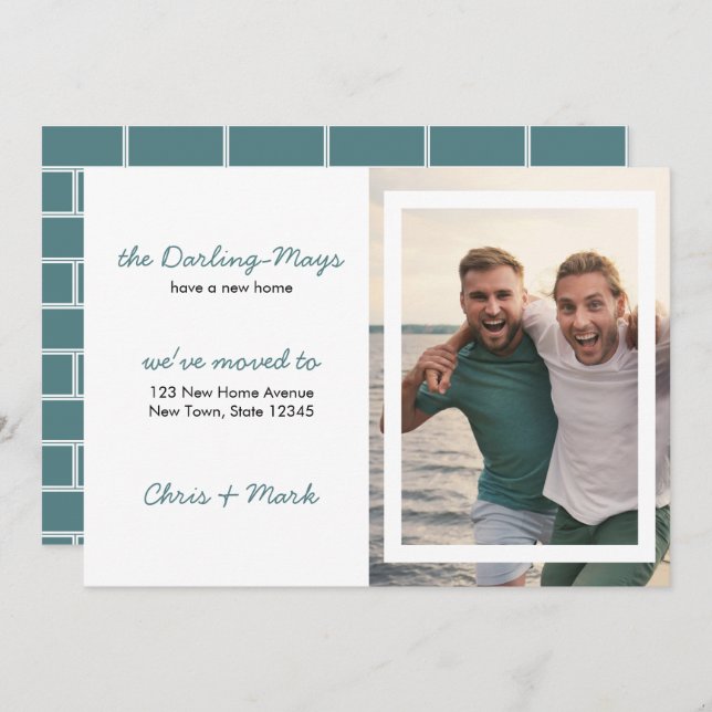 We've Moved Custom Photo Modern New Address Announcement (Front/Back)
