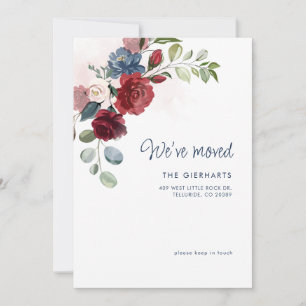 We've Moved Elegant Floral Moving Announcement