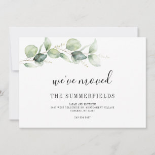 We've Moved Eucalyptus Change of Address Moving Announcement