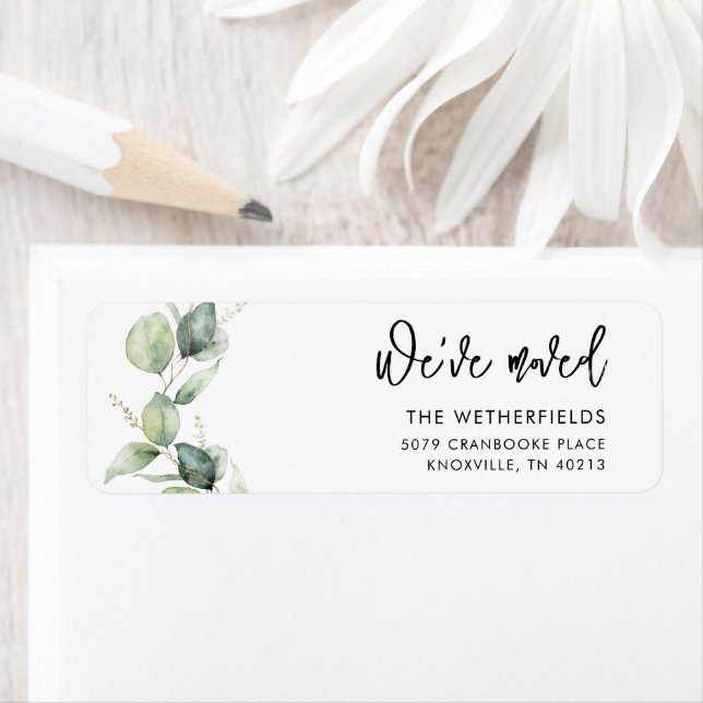 We've Moved Eucalyptus Moving Return Address (Insitu)