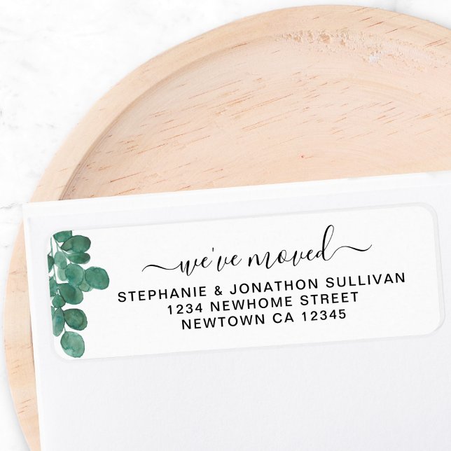 We've Moved Eucalyptus Return Address  (Creator Uploaded)