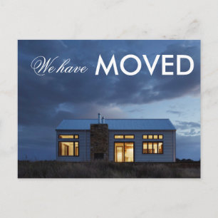 We've Moved Evening Photo Announcement Postcard