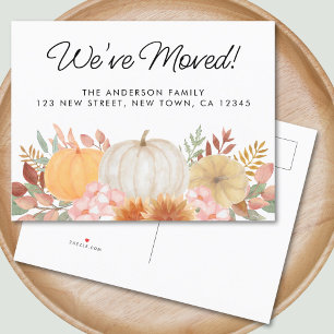 We've Moved Fall Moving Announcement Postcard