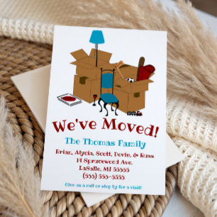 We've Moved! Family Annoucement Invitation