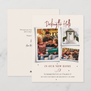 We've Moved Family Photo Collage Christmas Moving Holiday Card