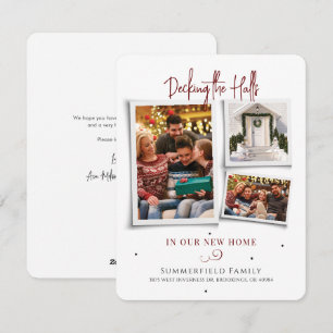We've Moved Family Photo Collage Moving Christmas Holiday Card