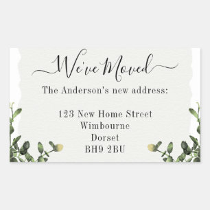We've Moved Floral Change of Address Label