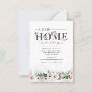 We've Moved Floral Change of Address Modern Moving Card