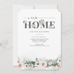 We've Moved Floral Change of Address Moving Announ Announcement