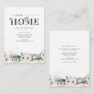 We've Moved Floral Change of Address Moving Card