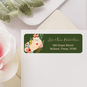 We've Moved Floral & Greenery Envelope New Address
