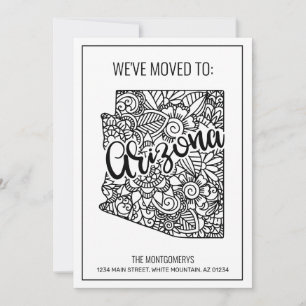 We've Moved Floral Mandala Arizona State New Home Announcement