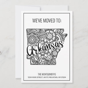 We've Moved Floral Mandala Arkansas State New Home Announcement