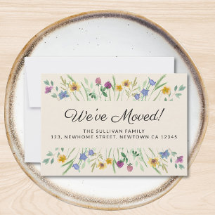 We've Moved Floral Moving Announcement Mini Card
