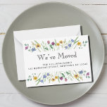 We've Moved Floral Moving Announcement Mini Card<br><div class="desc">Please note that this card is small 3.5" x 2.5" and not suitable for mailing. If you would like to mail it please change the size to 3.5 x 5 or larger. This botanical moving announcement card is decorated with delicate watercolor flowers and foliage in pastel shades. Easily customisable with...</div>