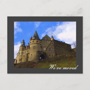 We've moved - fully customisable! announcement postcard