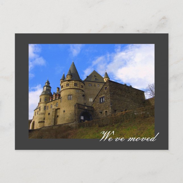 We've moved - fully customisable! announcement postcard (Front)