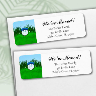 We've Moved Funny Golf Ball in Rough Personalized