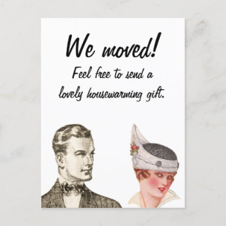We've Moved Funny Vintage Announcement Postcard