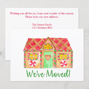 We've Moved  Gingerbread House Invitation