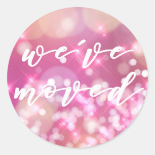 We've moved Glamourous Pink Sparkle Stickers