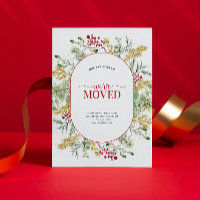 We've Moved Gold Winter Moving Announcement